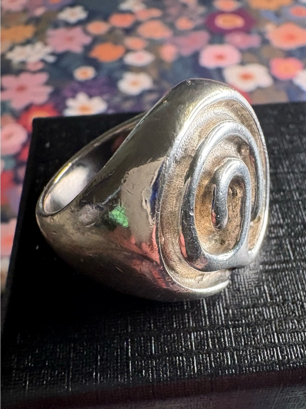 Robert Lee Morris Sterling Silver Spiral Dome Ring